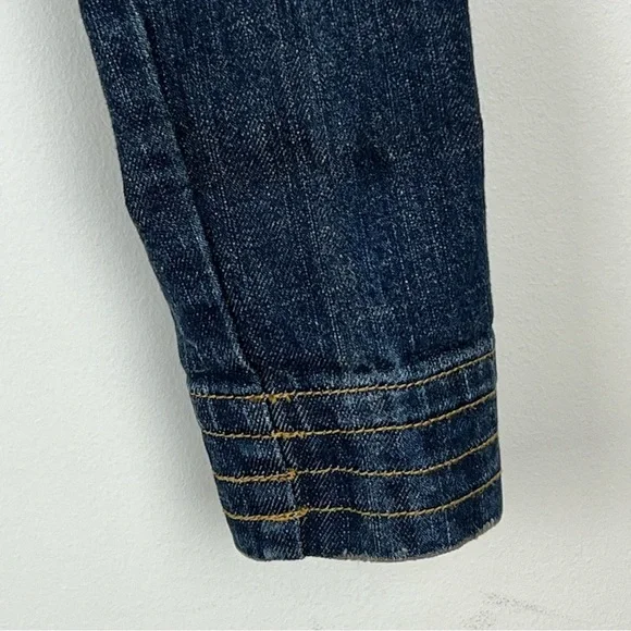 Vintage | Leo Roma 90s Grunge Studded Ultra Cropped Denim Bolero Jacket | M - Picture 5 of 11